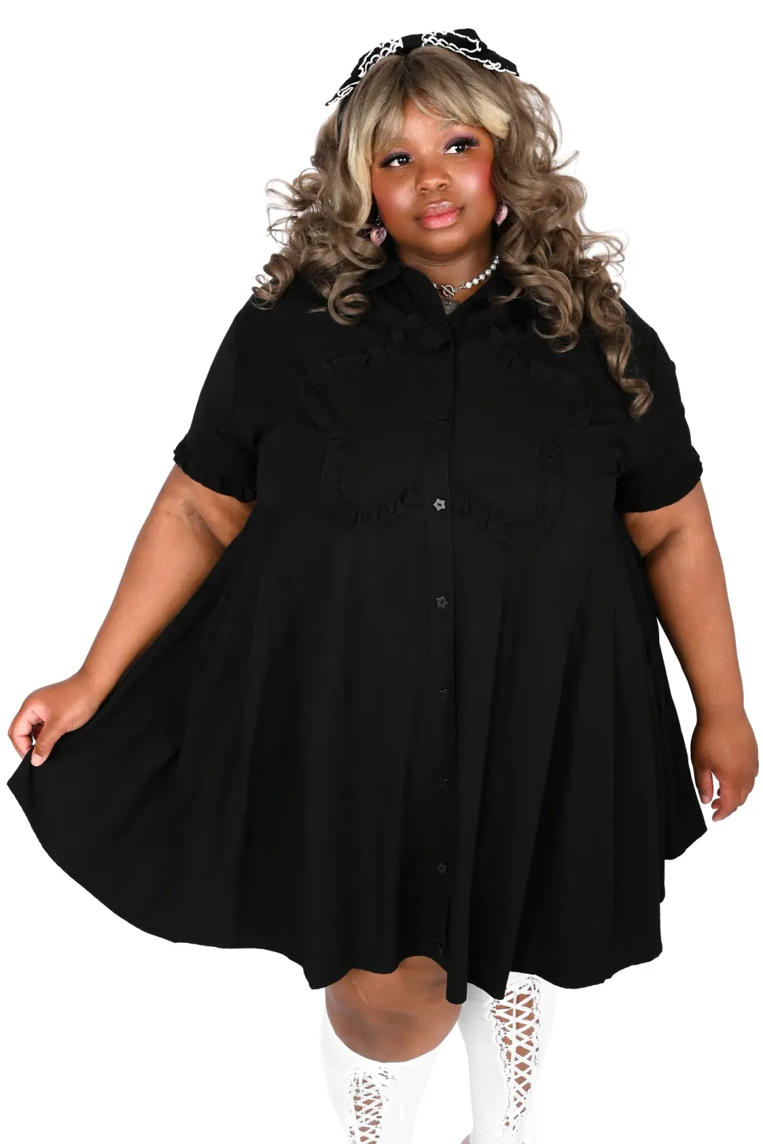 Stella Shirt Dress - Black