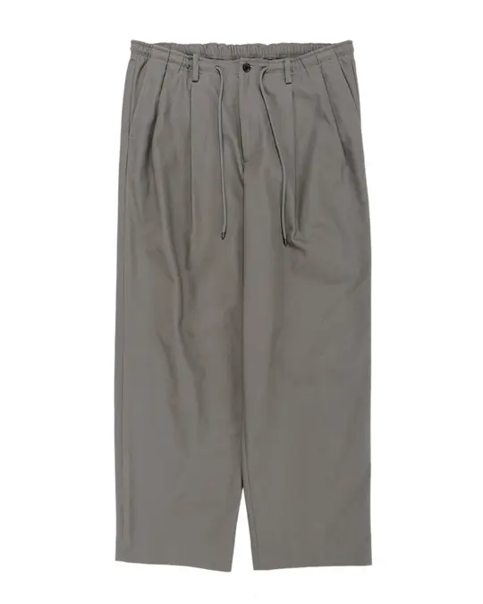 MARKAWARE Double Pleated Easy Trousers Organic Cotton Survival Cloth Gray