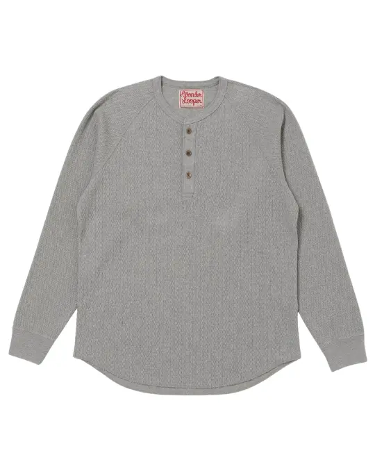 Henley - Cashmere Blend Honeycomb - Heather Grey