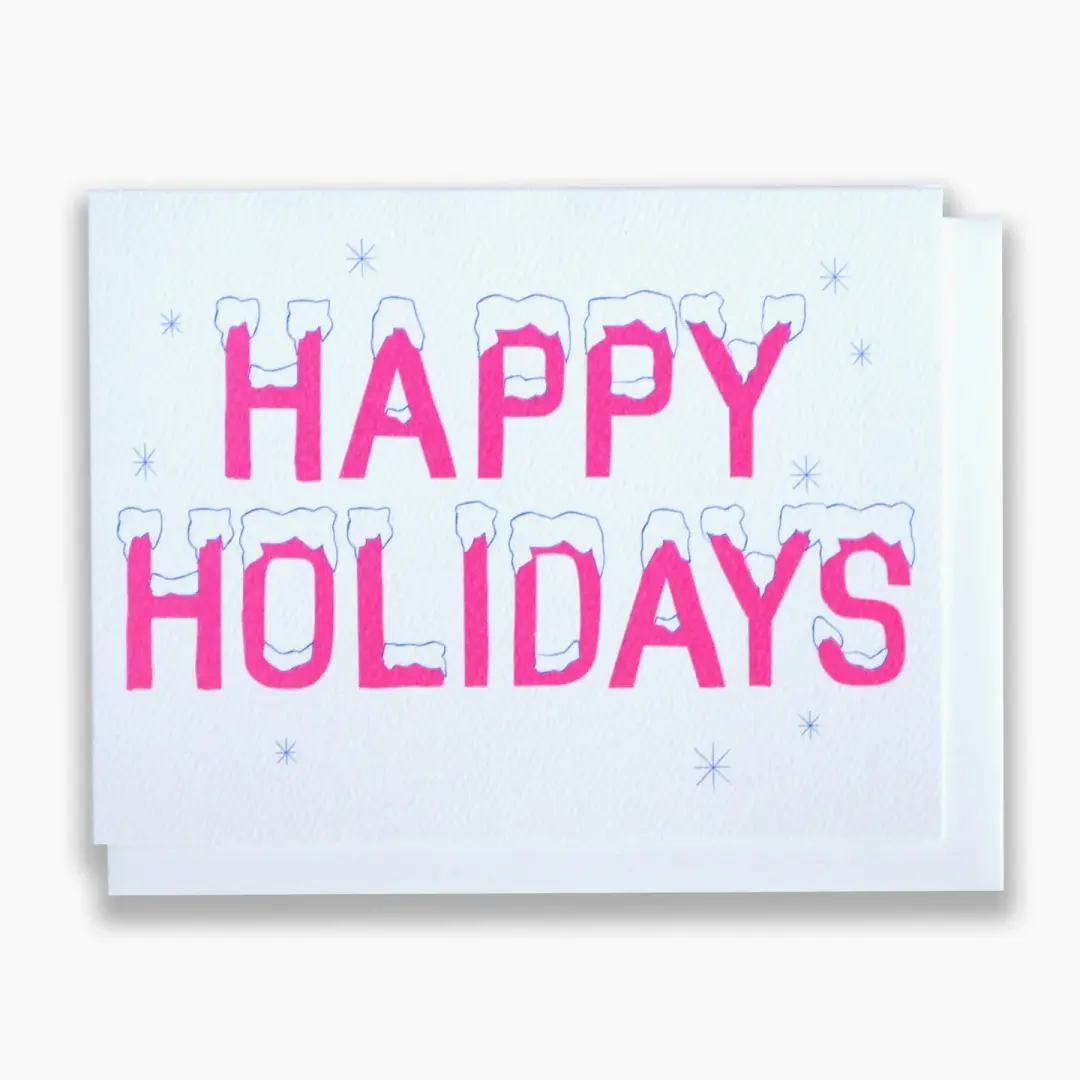 Icy Happy Holidays Card