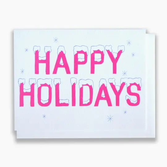 Icy Happy Holidays Card