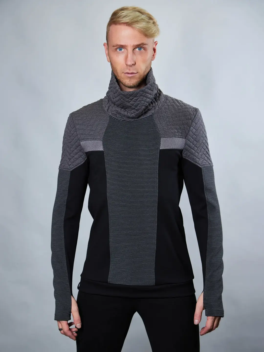 HS-PS8 Cyberpunk sweater gray
