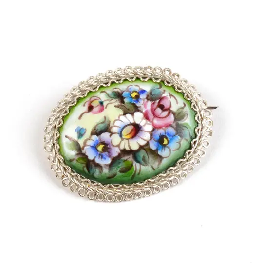 Enameled Brooch from Russia