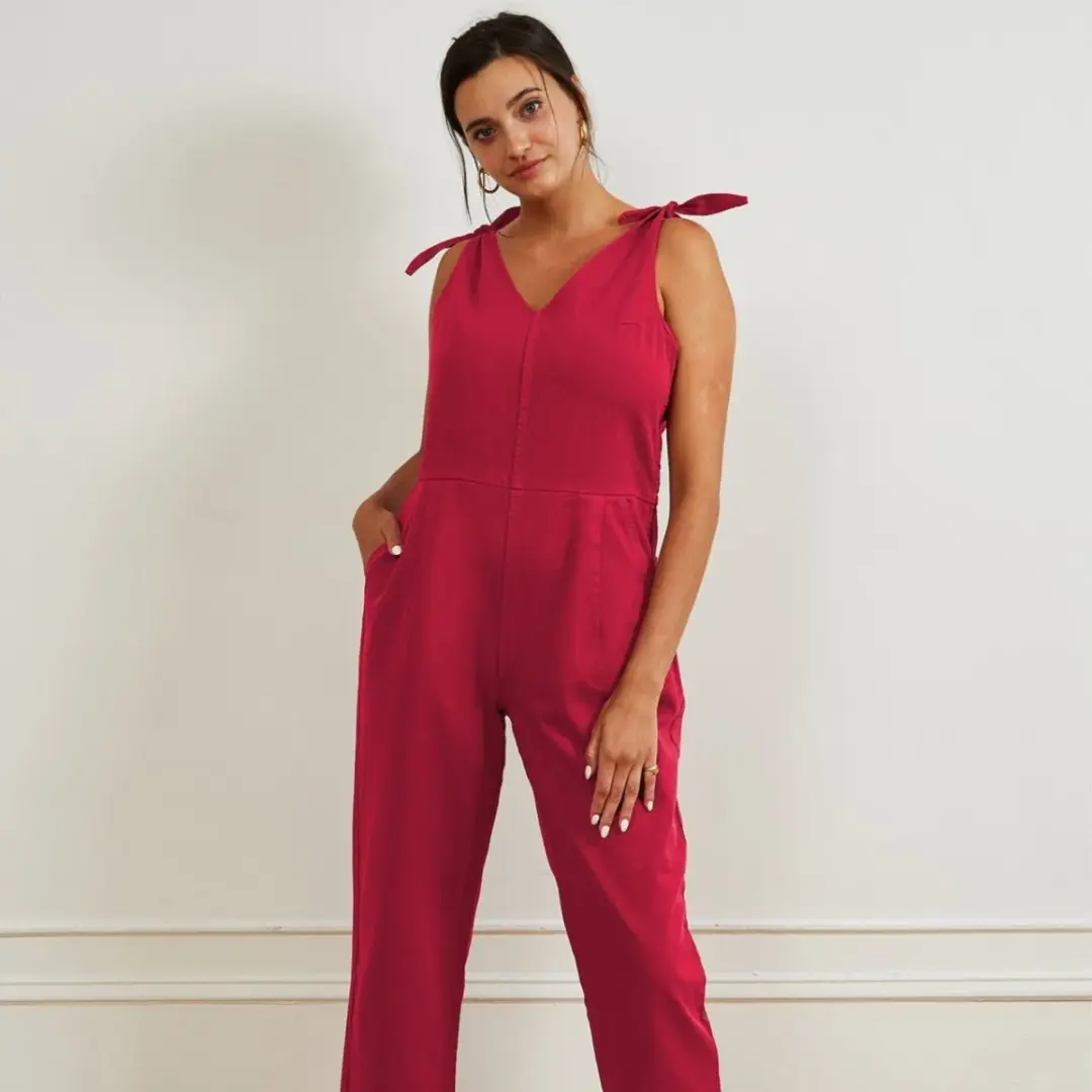 Slate Coveralls in Rose