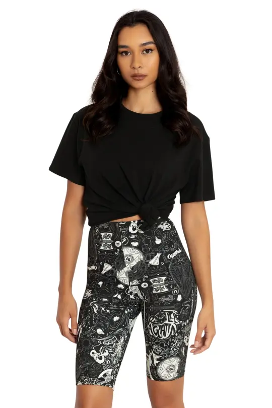D&D Graffiti High Waisted Bike Pants