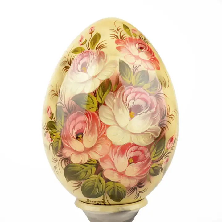 Pink & White Floral Egg