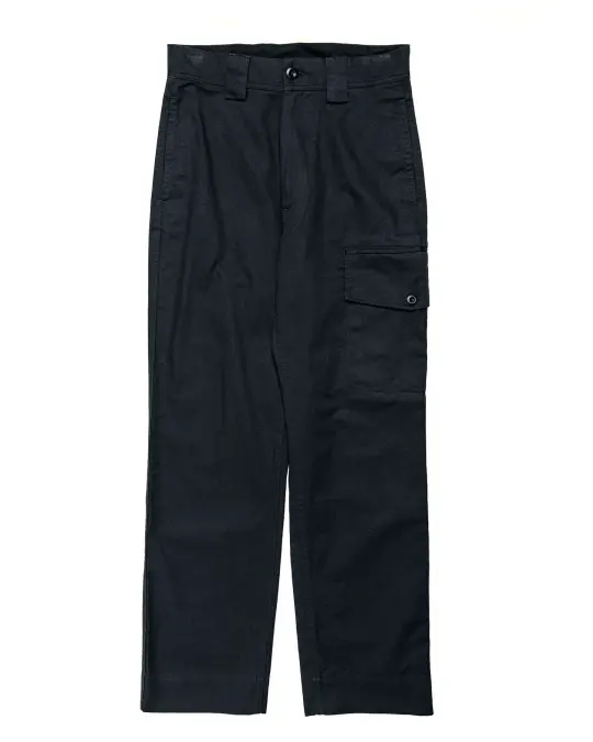 MHL Single Cargo Pocket Trousers Soft Cotton Drill Ink