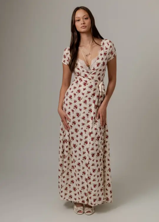 Colby Dress in Cream Floral