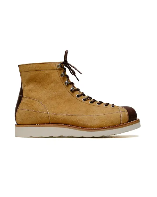 The Real McCoy's MA24009 Ten Mile Work Boots / Rough Out Leather Beige