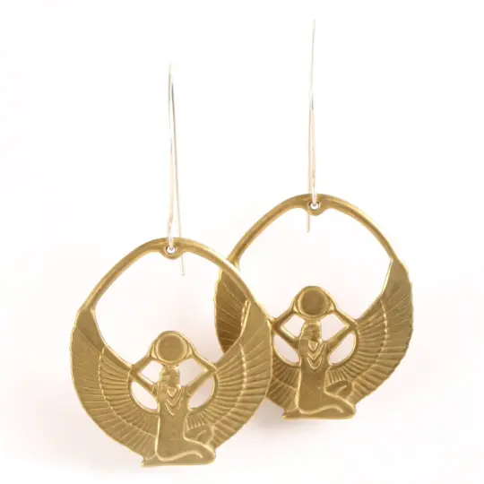 Recast Egyptian Isis Goddess earrings