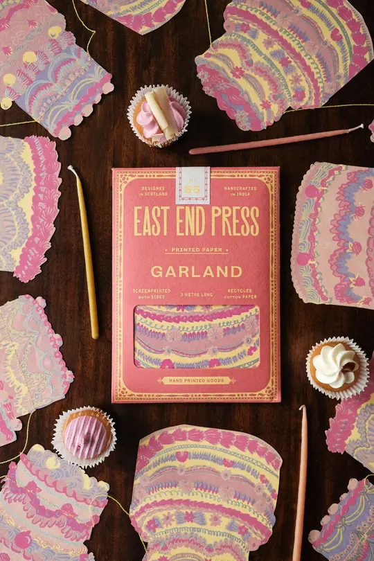 Celebration Cakes Screen Printed and Sewn Garland