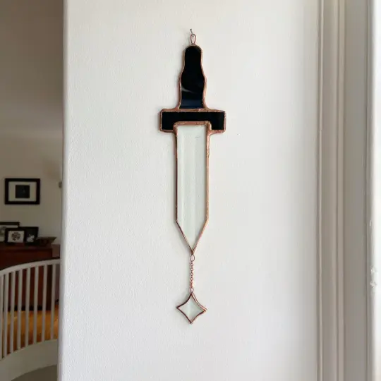 Ornamental Stained Glass Dagger / Knife Suncatcher