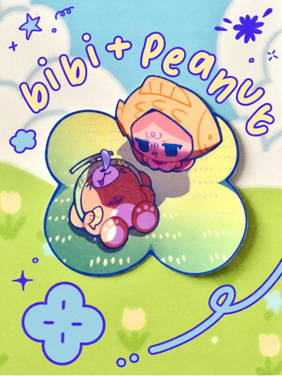 bibi + peanut clover sticker