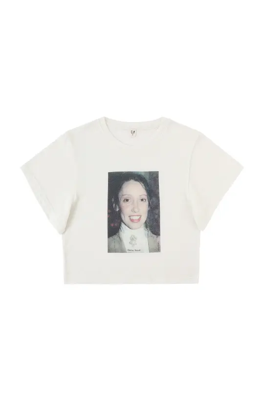 Shelley Duvall Wool Blend Tommy Tee White