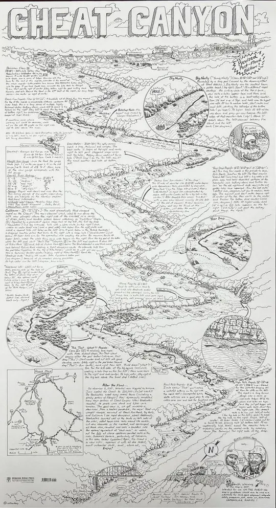 AdventureKEEN - Cheat River Canyon: River Map by William Nealy