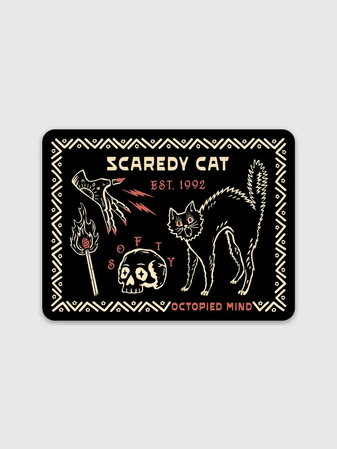 Scaredy Cat Sticker