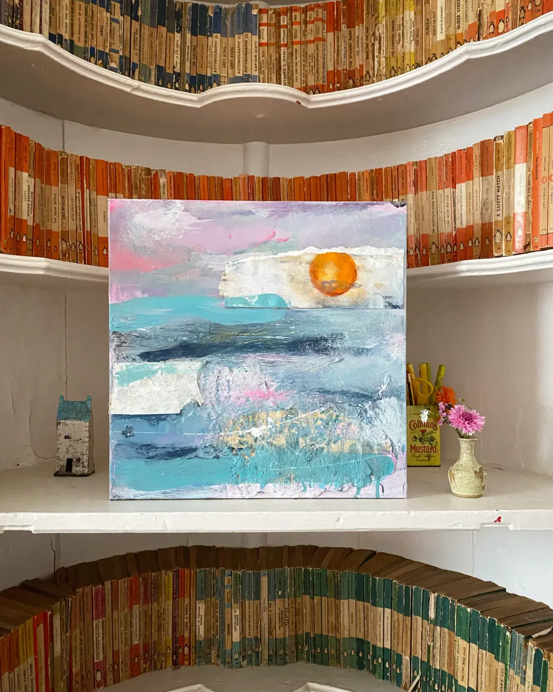 'Penzance Pink' , 40cm x 40cm ( unframed )