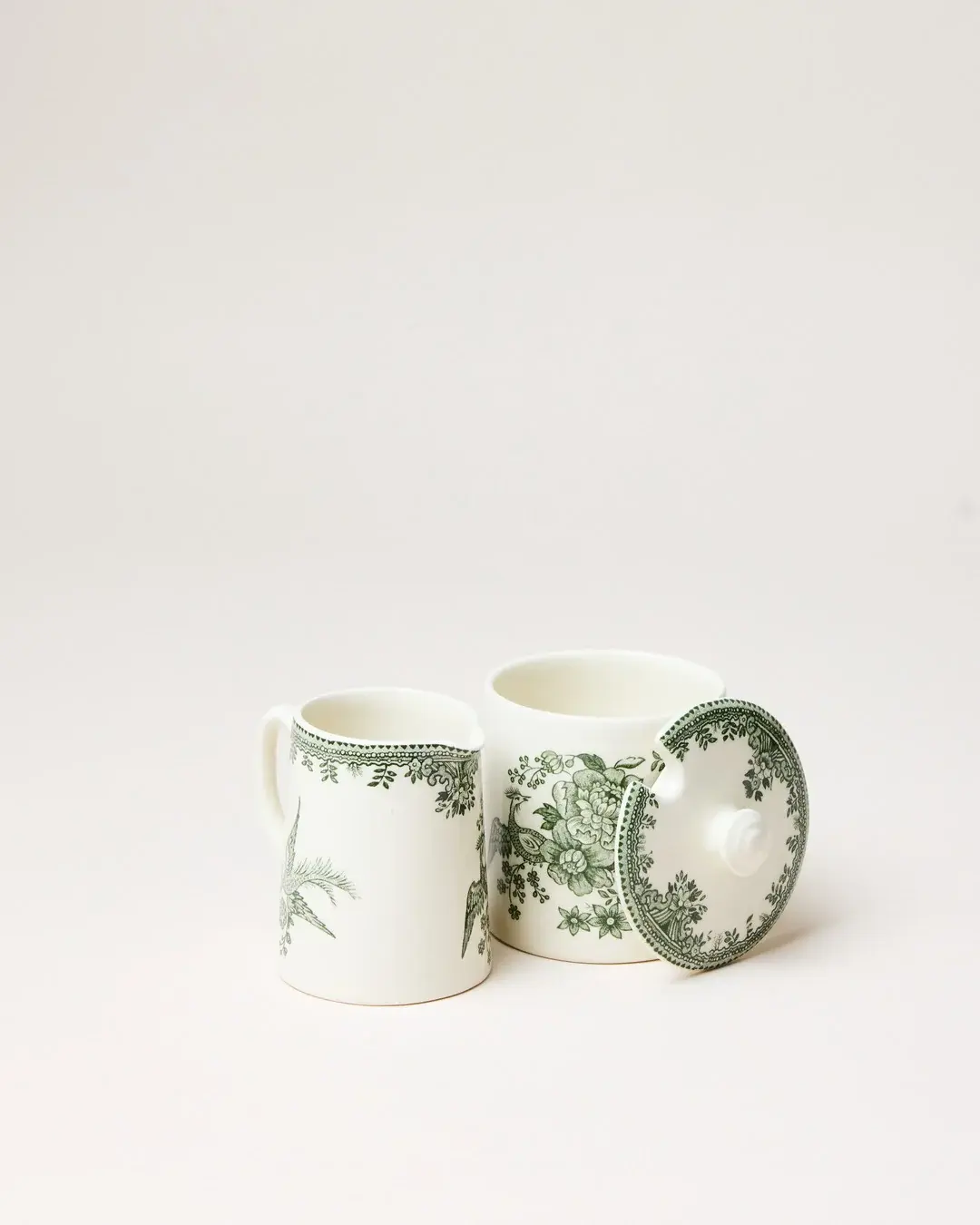 Vintage Transferware Cream & Sugar Set