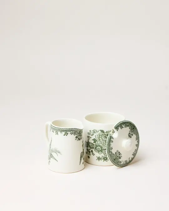 Vintage Transferware Cream & Sugar Set