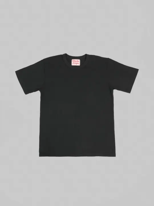 Wonder Looper ELS Recycled Cotton Slub Crewneck T-Shirt Black