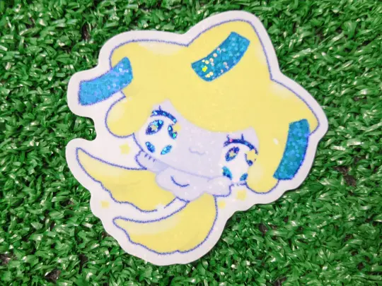 kawaii wishing monster holographic waterproof vinyl sticker