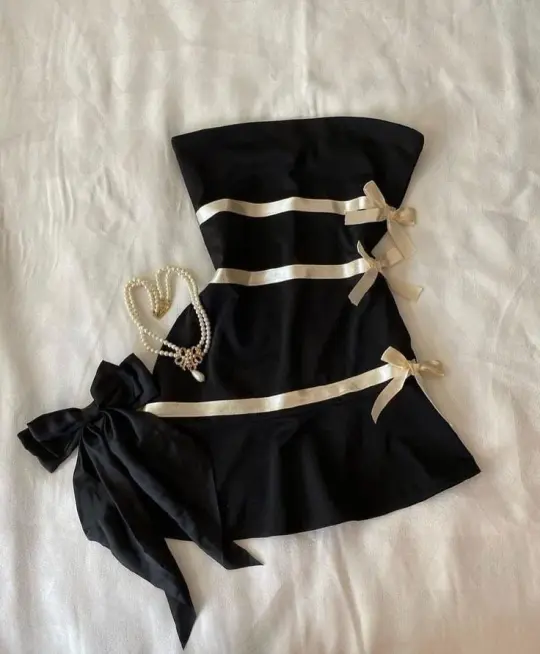 Black tube top waist sexy mini skirt homecoming dress R2664