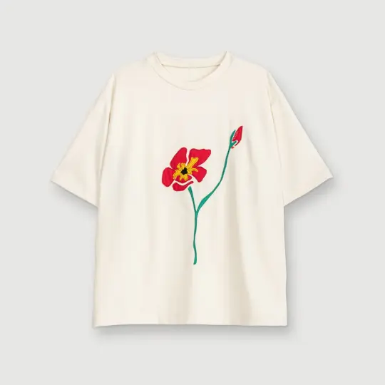 the painterly poppy tee