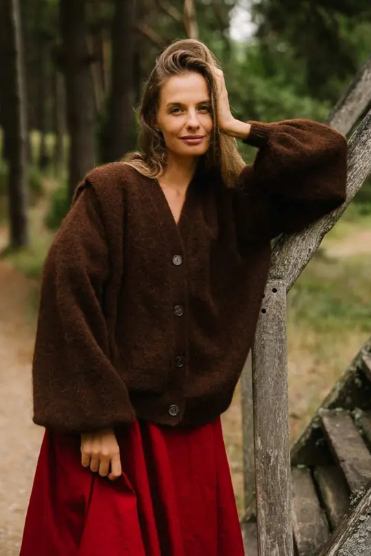 Nida – Oversized Alpaca Wool Blend Cardigan