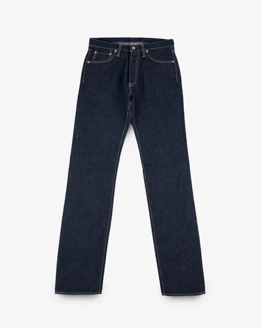 14oz Broken Twill Selvedge Denim Straight Cut Jeans - Indigo