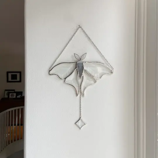 Beveled Glass Luna Moth