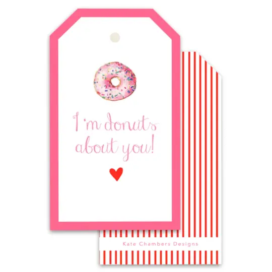 Donuts About You Valentine's Day Gift Tag