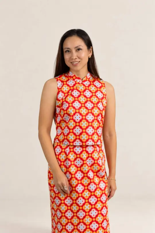 Ladies Amber Top - Red Lucky Coins