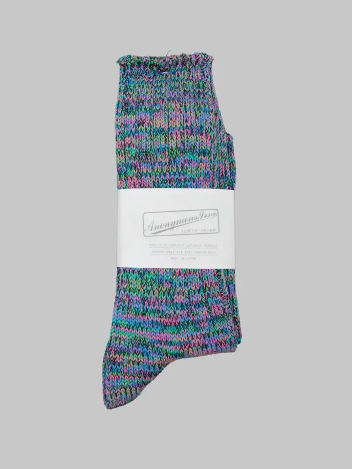 Anonymous Ism 5 Colour Mix Crew Socks Multicolour