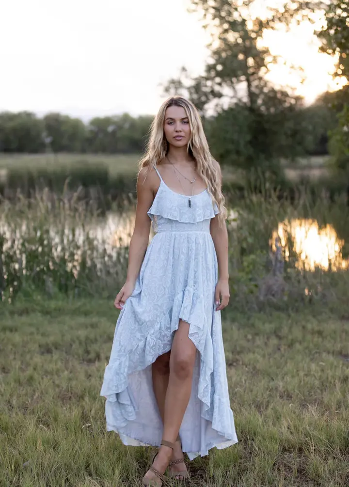 Amalee Dress in Ice Blue