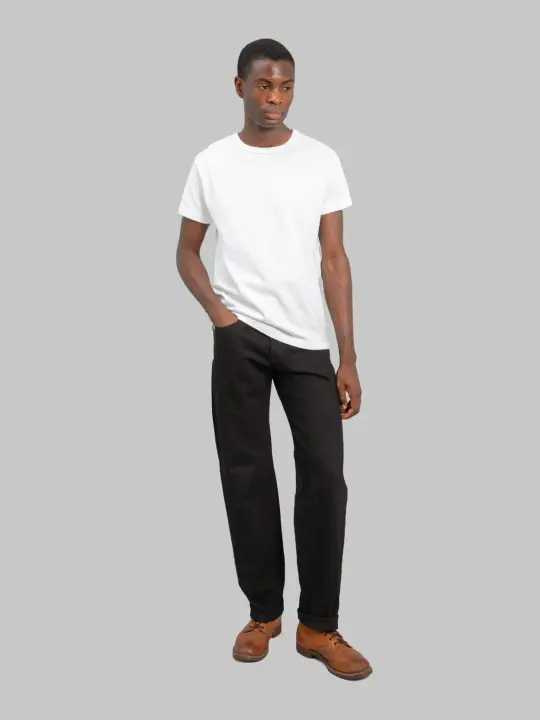 Stevenson Overall Co. Encinitas 150 12oz Solid Black Regular Straight Jeans