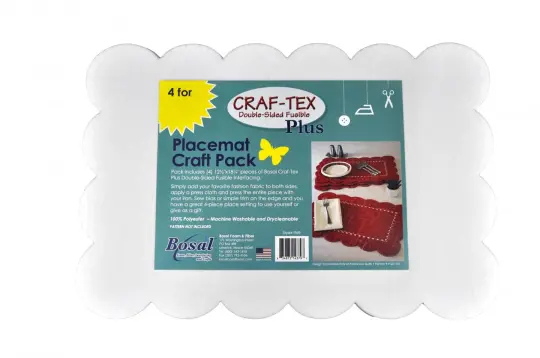 Craf-Tex Double Sided Fusible Plus-Placemat Craft Pack (4 pkg)