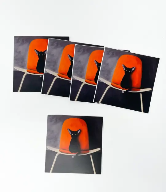 "Oriental Shorthair Cat on an MCM Chair" - Sticker