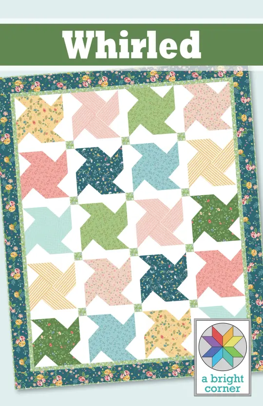 Whirled quilt pattern - PAPER pattern