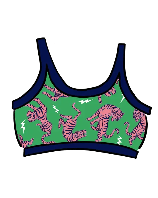 Longline Bra Electric Tiger