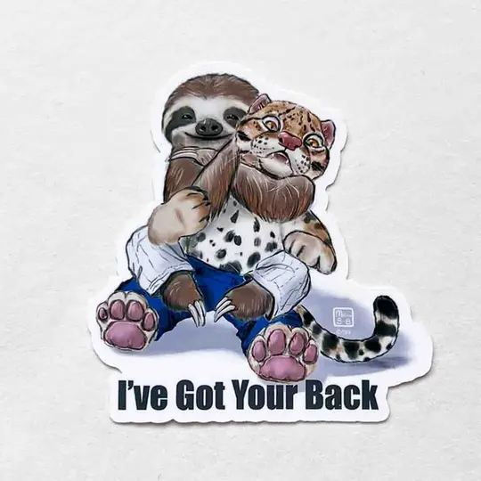 BJJ I've Got Your Back Sticker, 3" | Wholesale 6 Pack