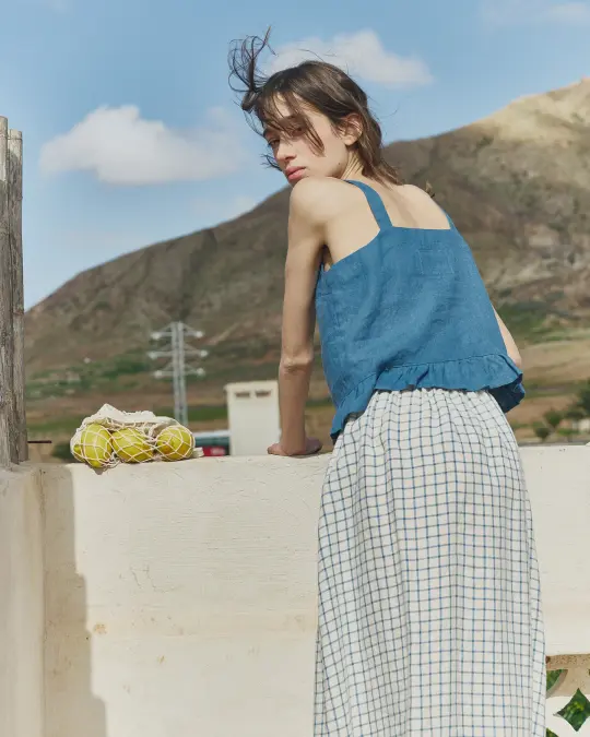 LIMA front button linen top