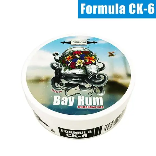 Clásico Bay Rum Artisan Shave Soap | Ultra Premium Formula CK-6 | 10 Essential Oils
