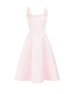 Cute Blush Pink Homecoming Dress A-Line Square Applique Corset Mini Prom Dress RS677