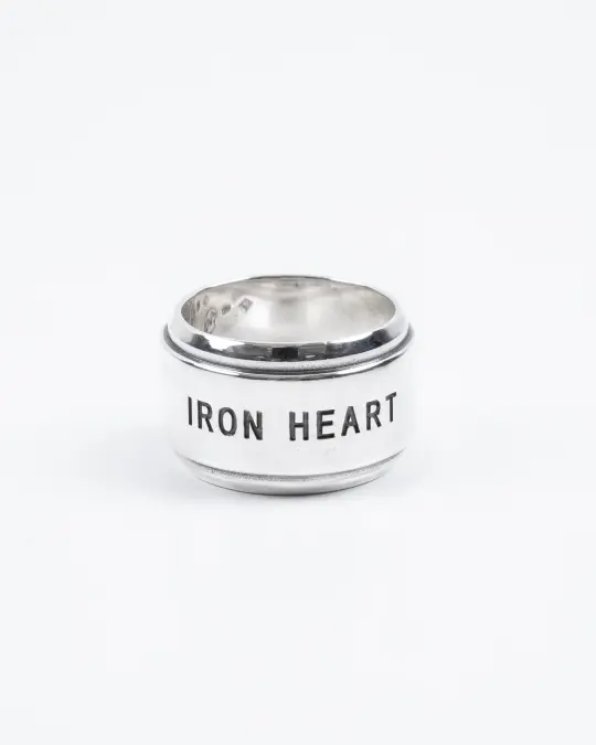 Iron Heart 0.925 Sterling Silver Ring