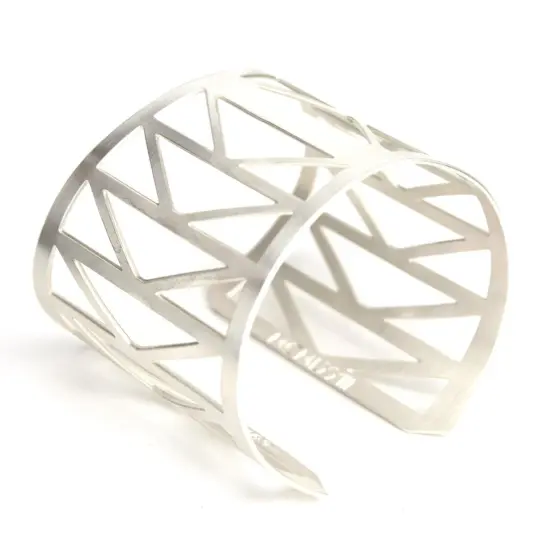 Silver plated Fremont Bridge cuff bracelet