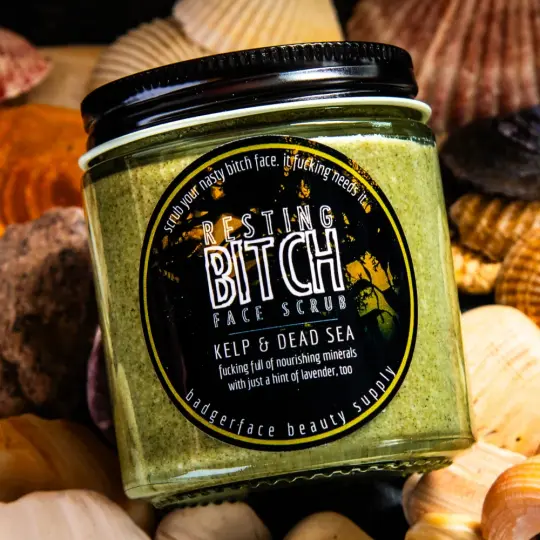 Kelp & Dead Sea Resting Bitch Face Scrub.