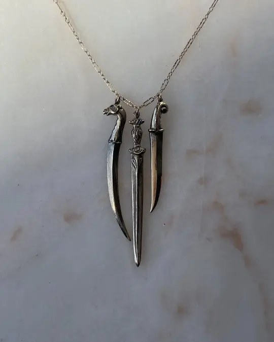 The Ceremony // Three Dagger Necklace // Gold
