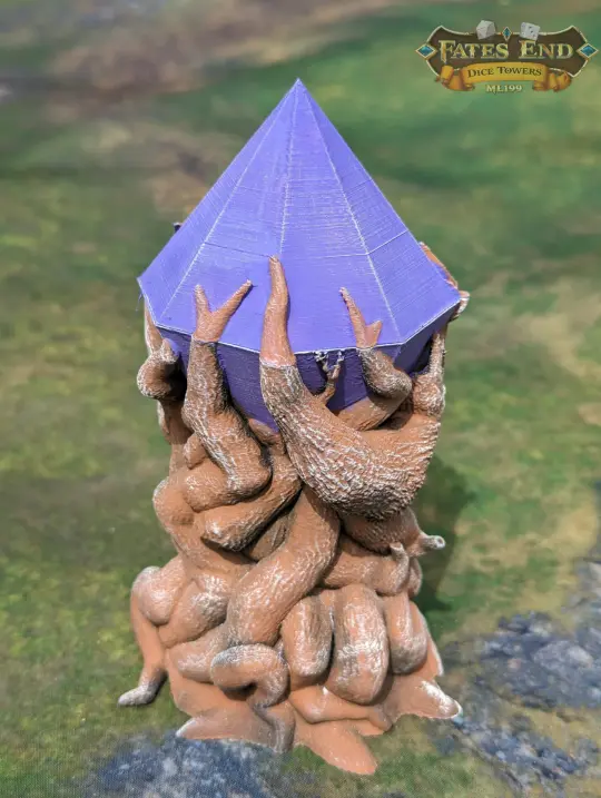 Druid's Crystal Focus 3D Printed Dice Jail | RPG Dice Vault | D20 Box | Player Gift - Guard Your Dice with Nature's Luminous Mystique!