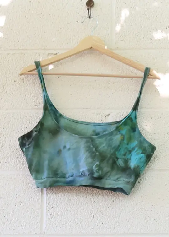 OOAK - Sadhana Banded Bra / 2XL / Stretch Cotton  / Ice Dye (323)