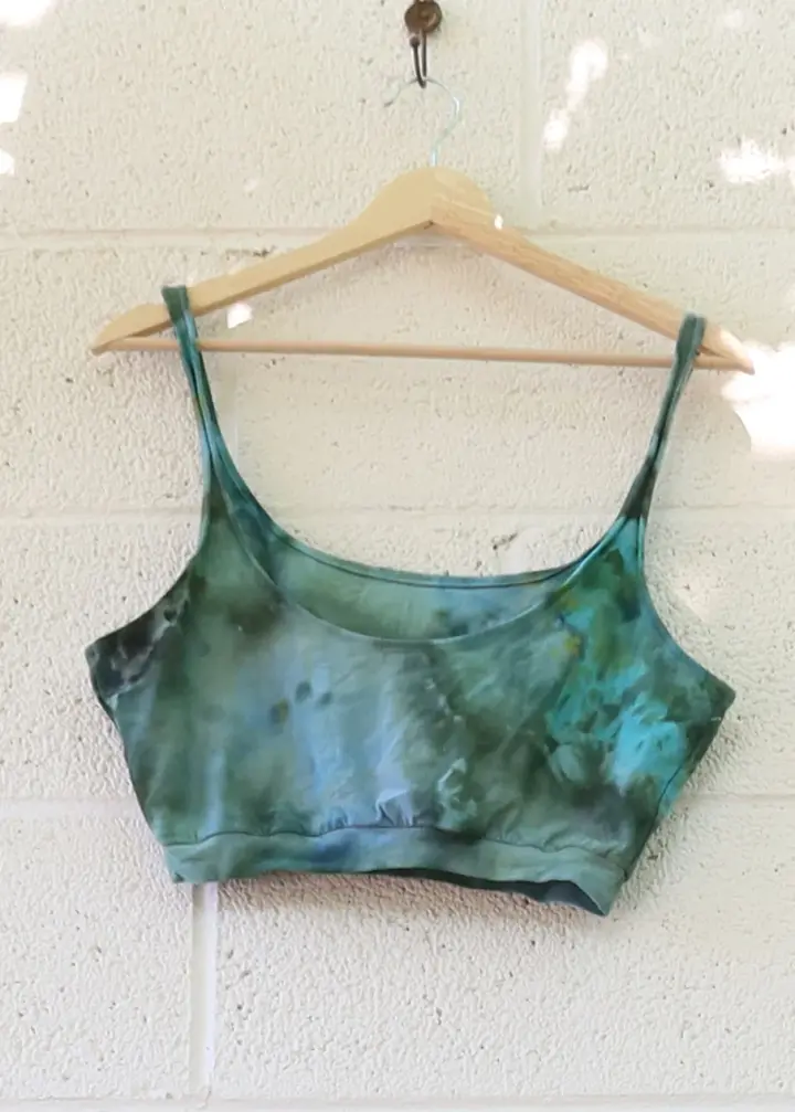 OOAK - Sadhana Banded Bra / 2XL / Stretch Cotton  / Ice Dye (323)
